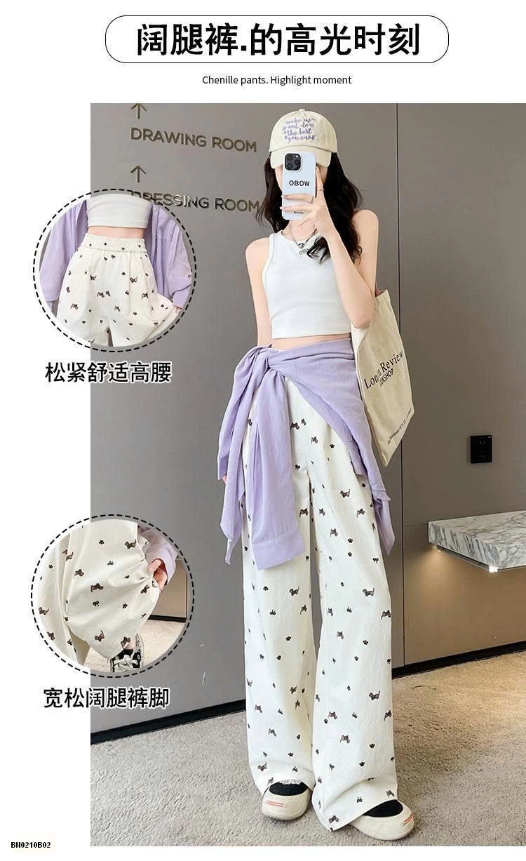 QUẦN SUÔNG HỌA TIẾT