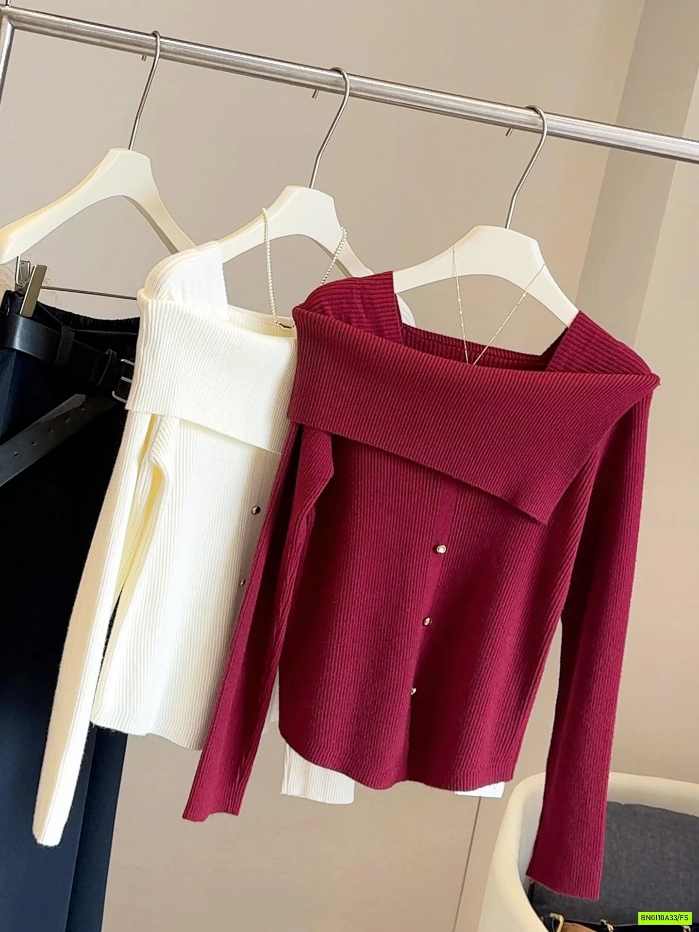 ÁO LEN TRỄ VAI GIẢ CÚC ANNA