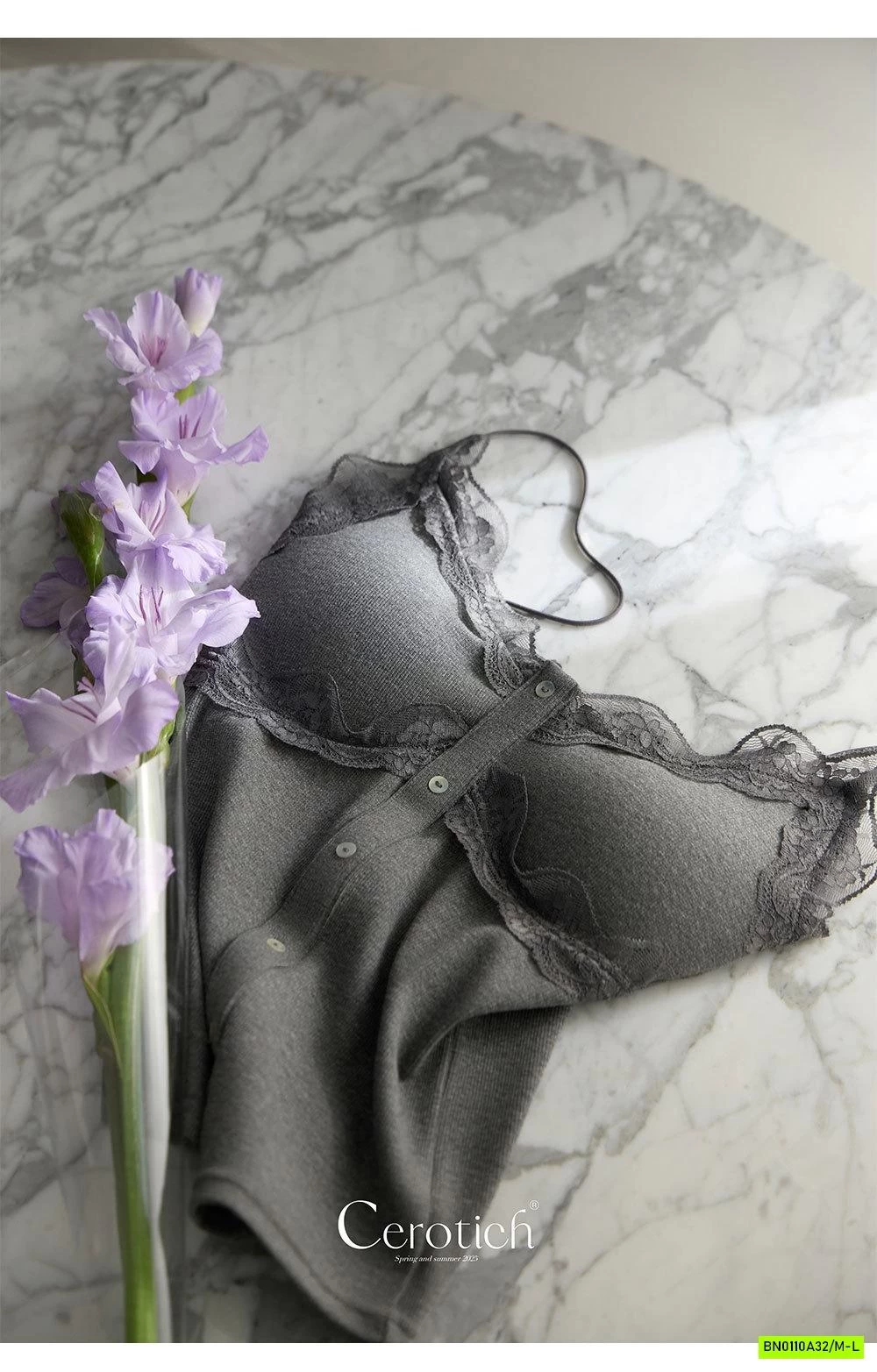 ÁO 2 DÂY LIỀN BRA PHỐI REN CAO CẤP