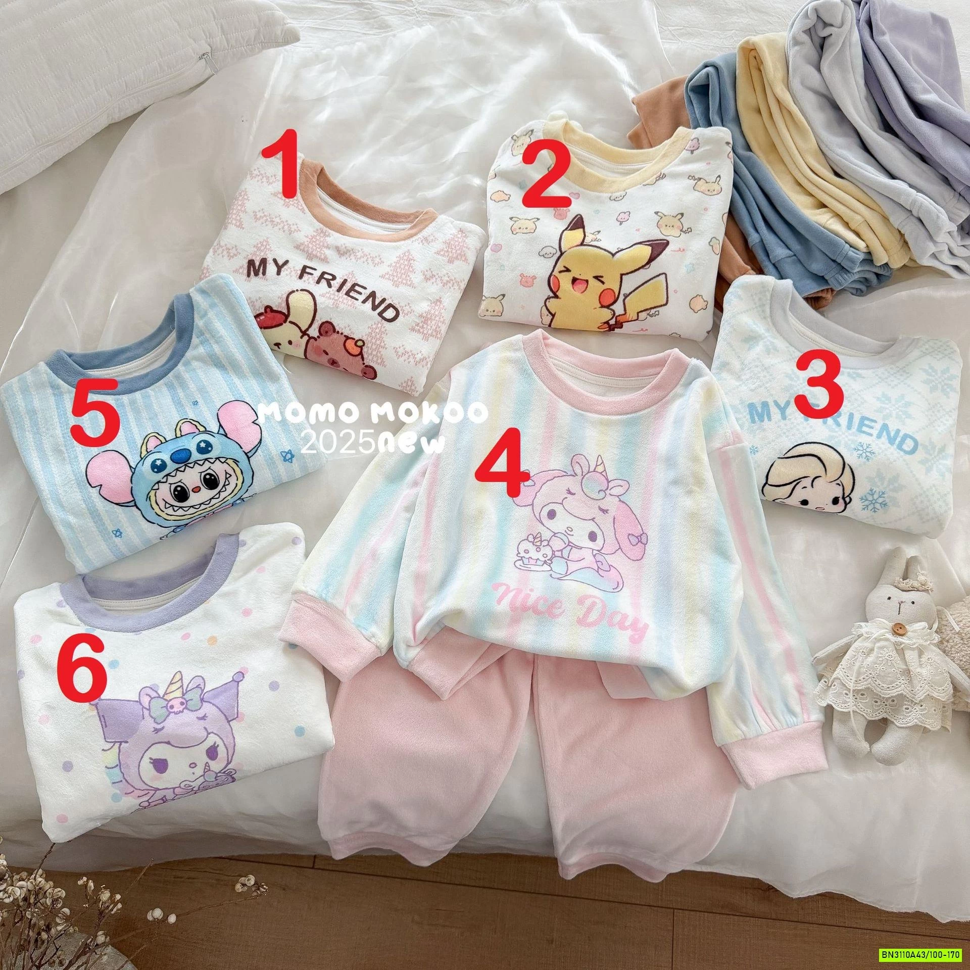 BỘ NỈ NHUNG HOẠT HÌNH