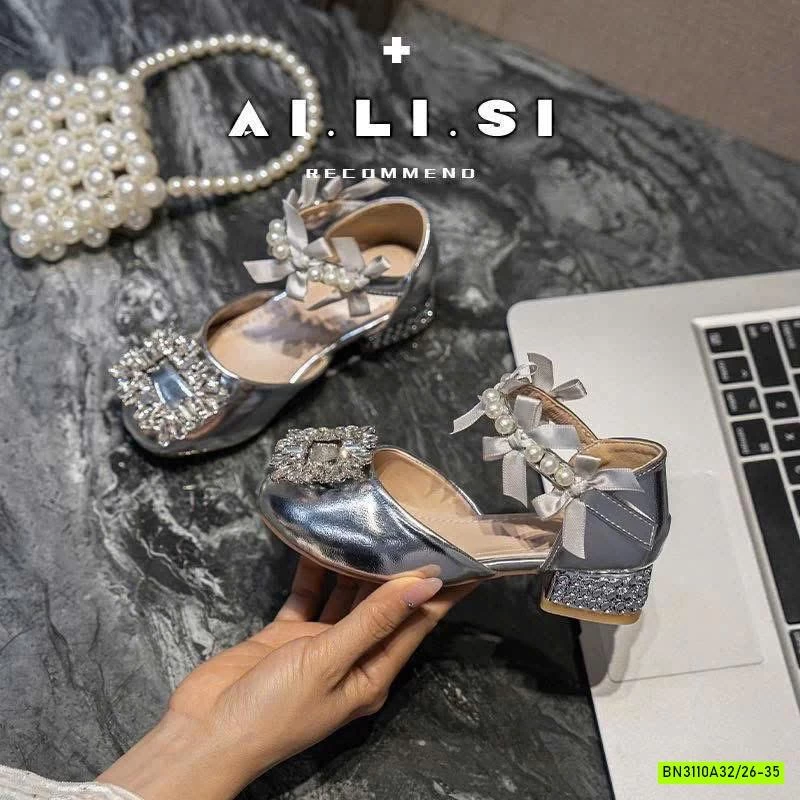 SANDAL GÓT VUÔNG TAG ĐÁ