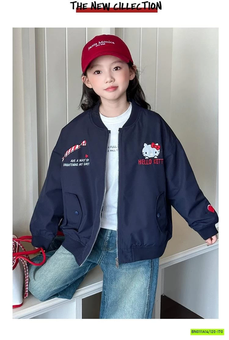 BOMBER KITTY XANH THAN