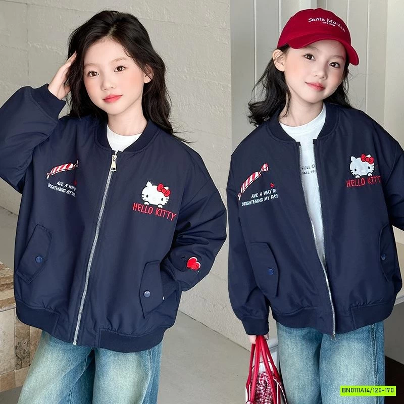 BOMBER KITTY XANH THAN