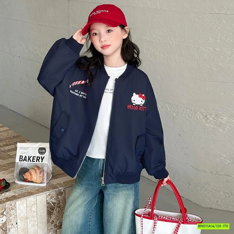 BOMBER KITTY XANH THAN