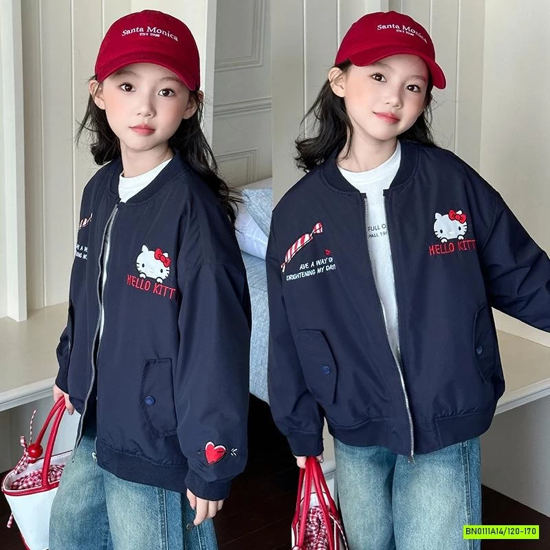 BOMBER KITTY XANH THAN