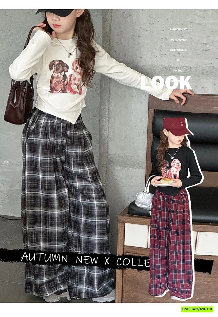 CROPTOP VẠT CHÉO MIX QUẦN SUÔNG CARO