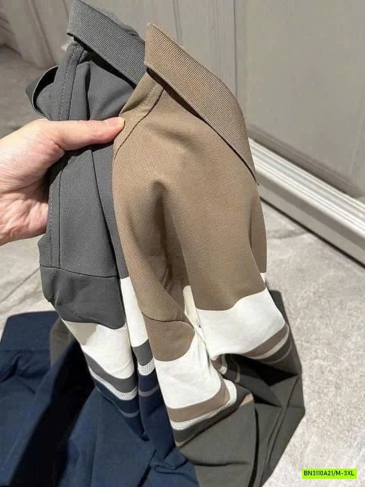 ÁO POLO DÀI TAY PHỐI KẺ