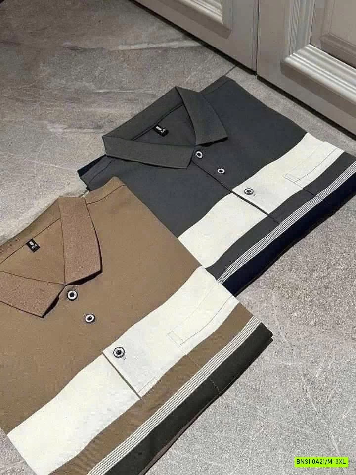 ÁO POLO DÀI TAY PHỐI KẺ