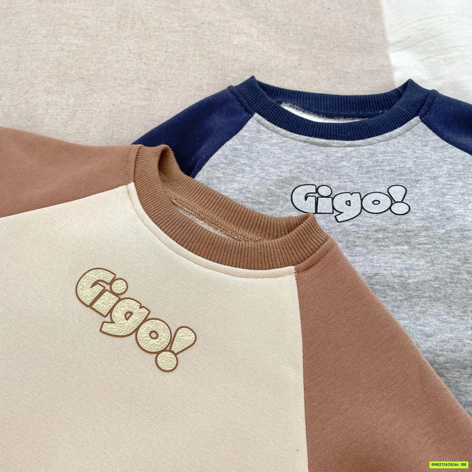 BỘ NỈ LÔNG CỪU PHỐI MÀU TAY SZ NHÍ