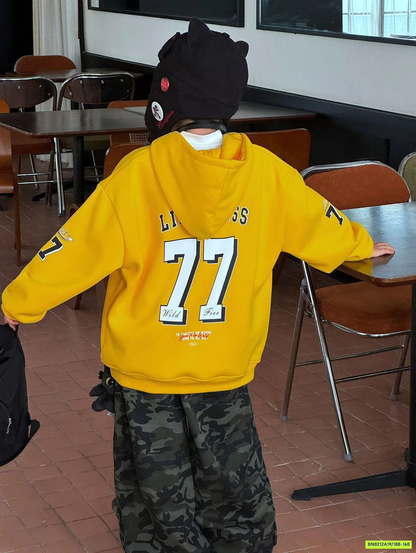 HOODIE NỈ VÀNG SỐ 77 LÓT LÔNG CỪU