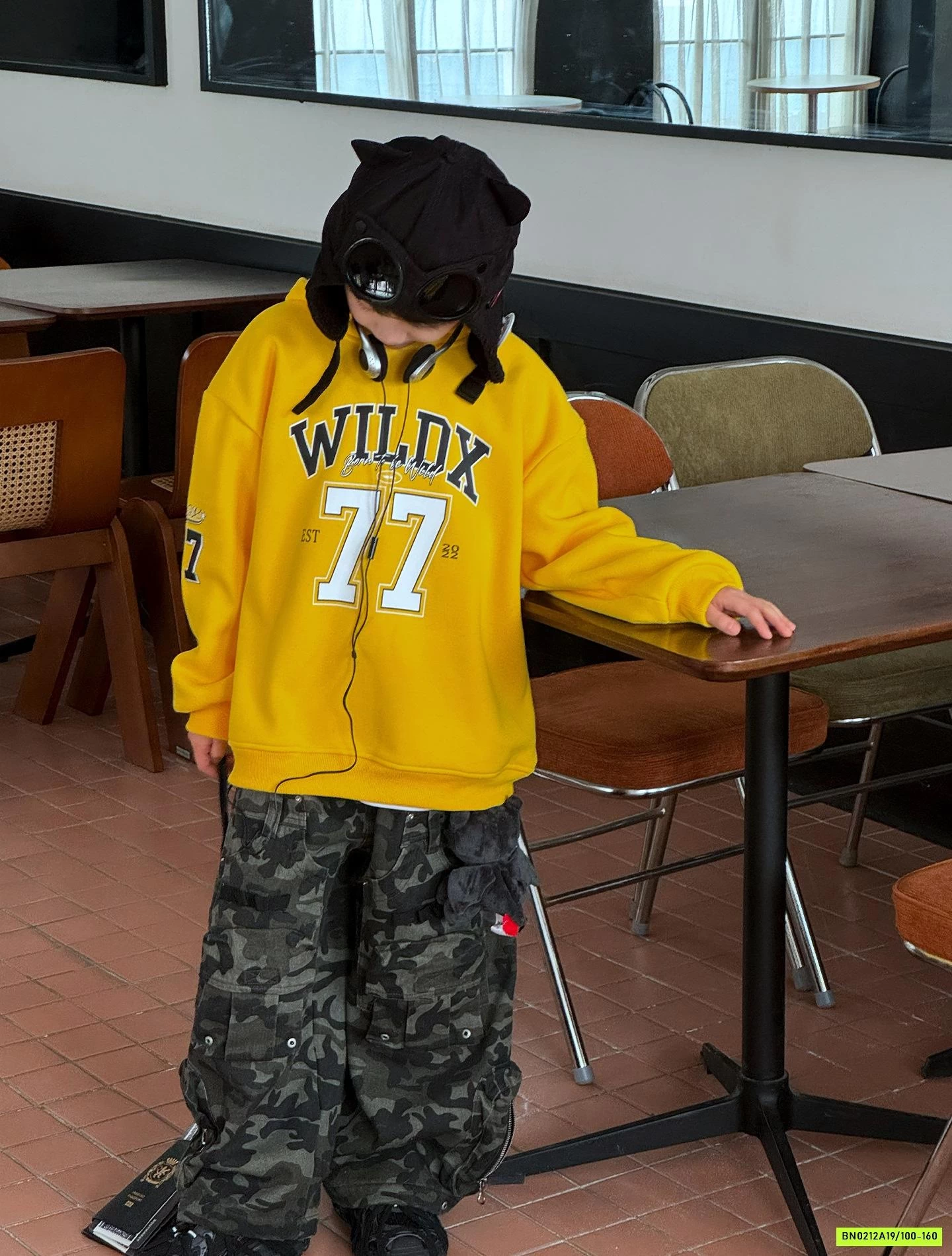 HOODIE NỈ VÀNG SỐ 77 LÓT LÔNG CỪU