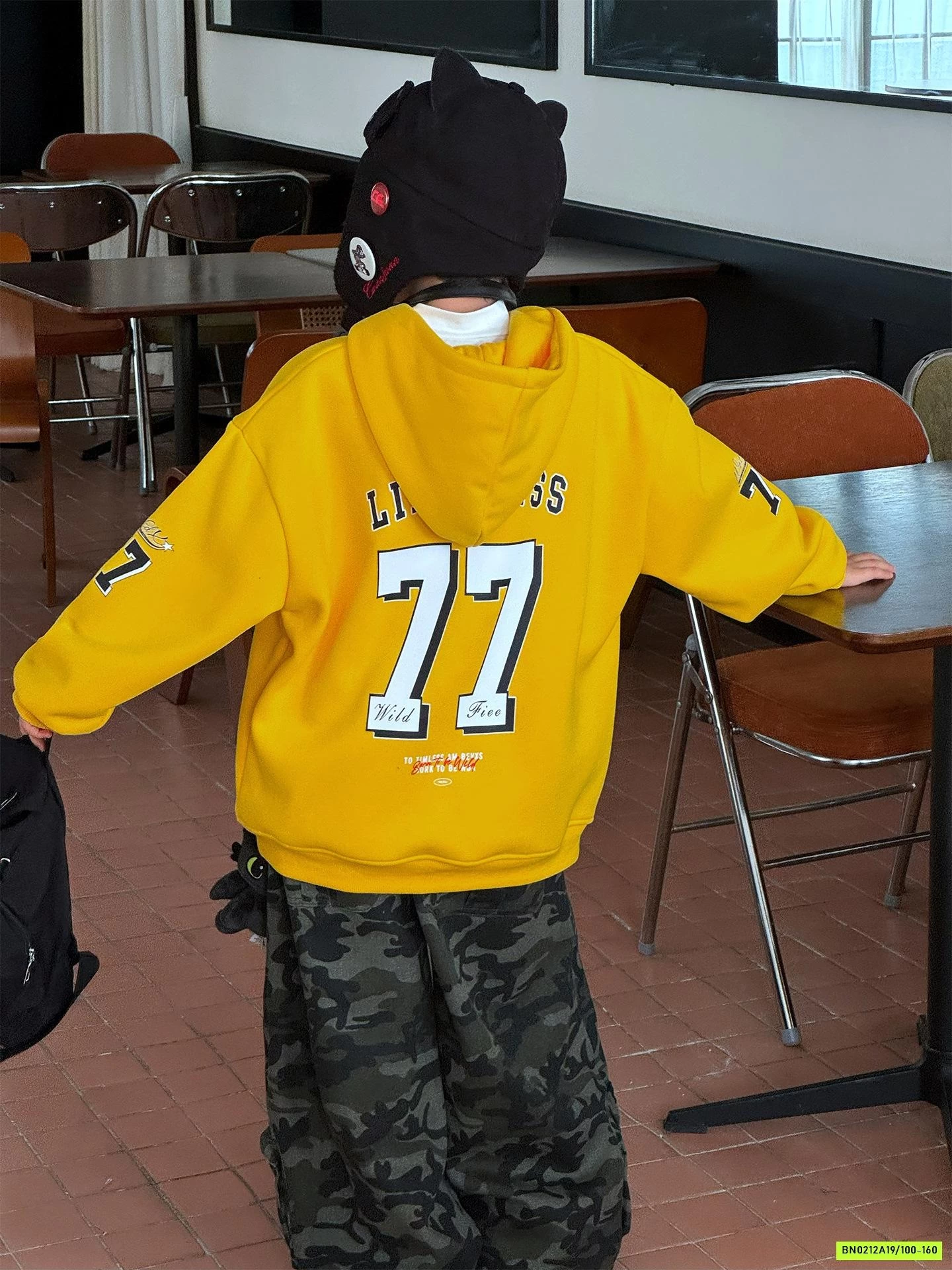 HOODIE NỈ VÀNG SỐ 77 LÓT LÔNG CỪU