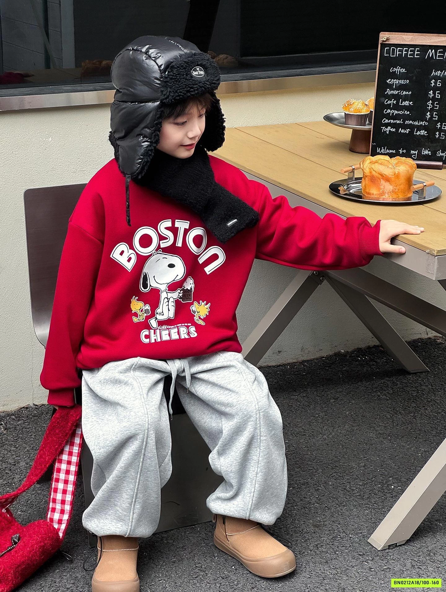 ÁO NỈ ĐỎ BOSTON LÓT NHUNG