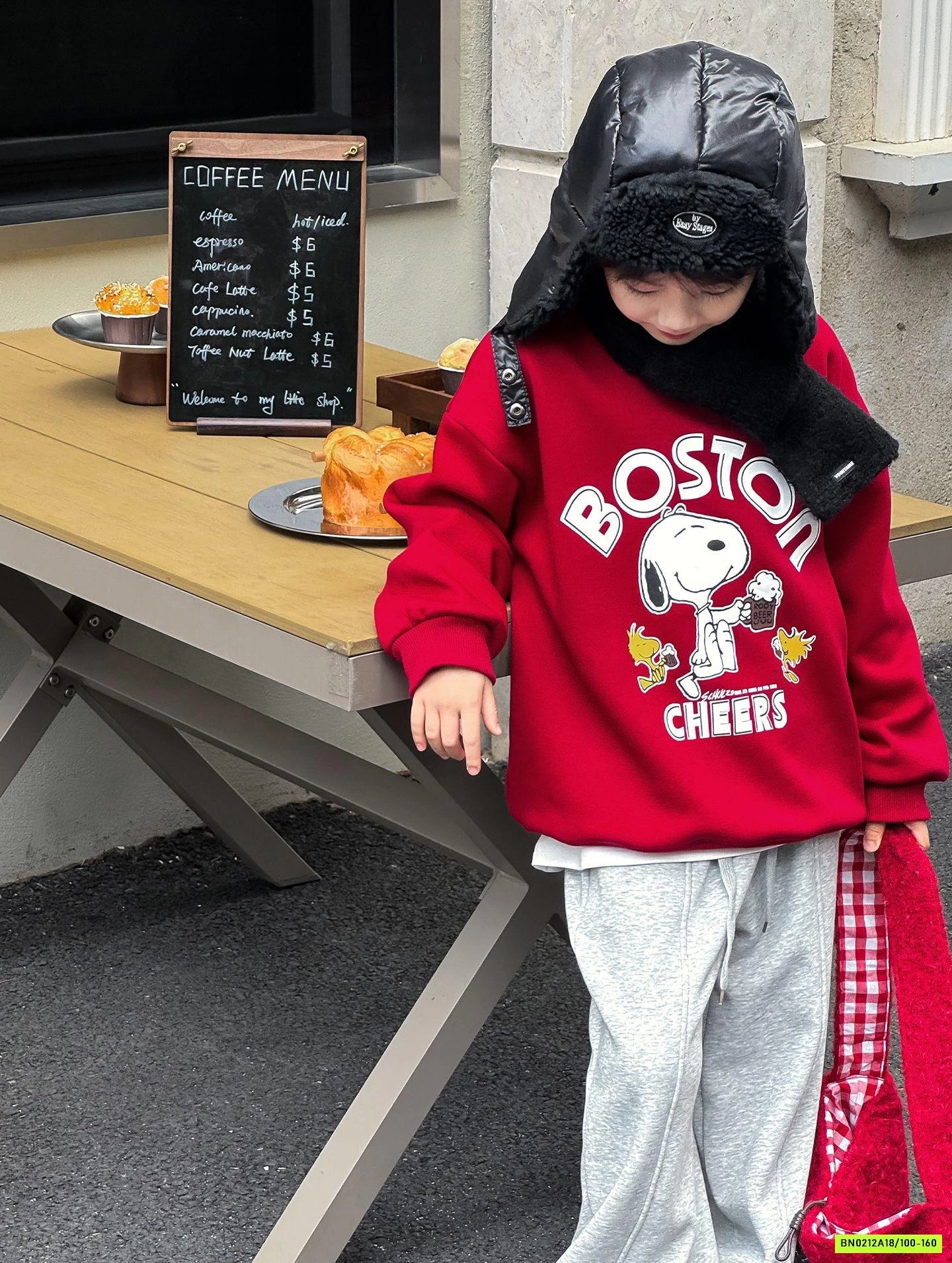 ÁO NỈ ĐỎ BOSTON LÓT NHUNG