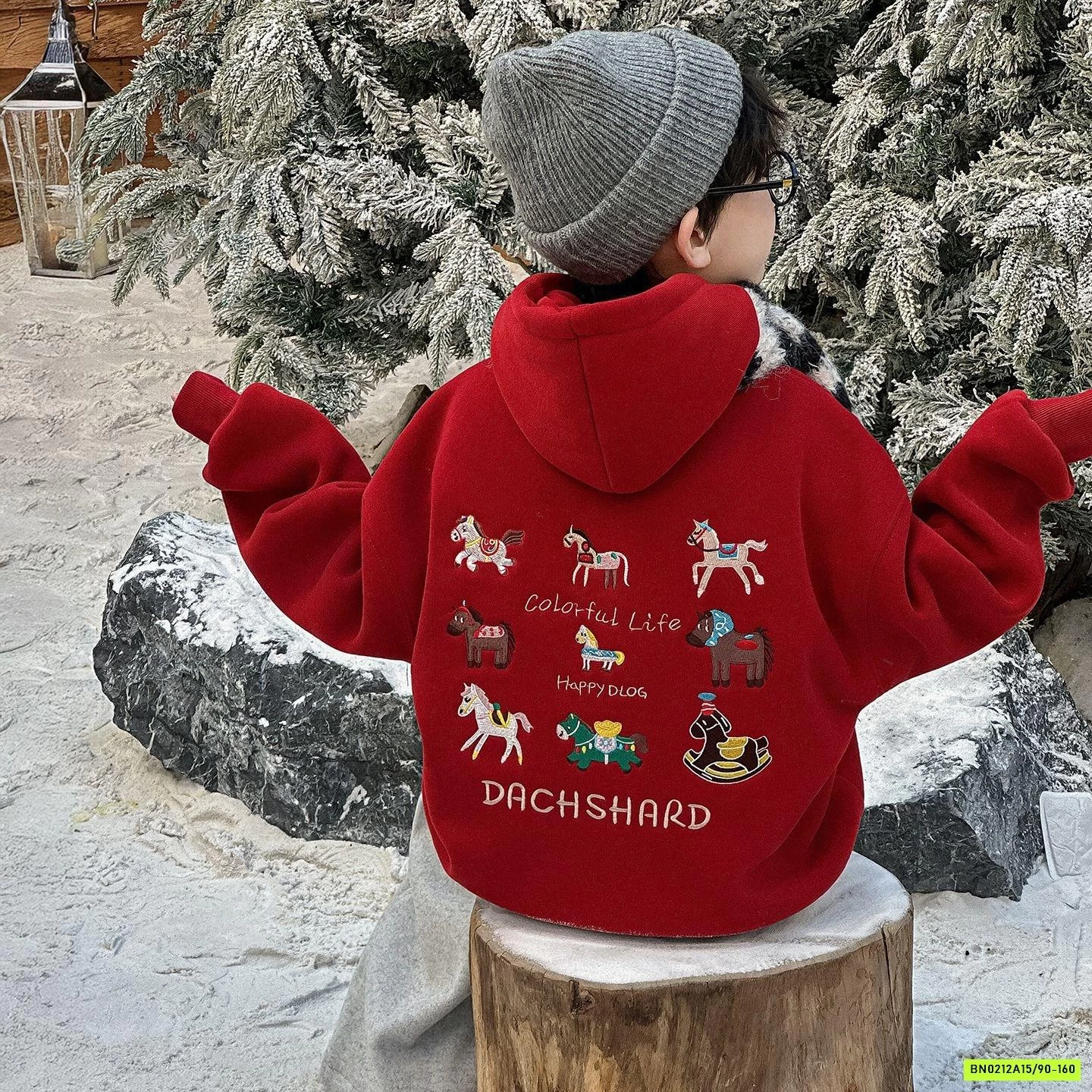 HOODIE NỈ LÓT LÔNG CỪU THÊU LƯNG