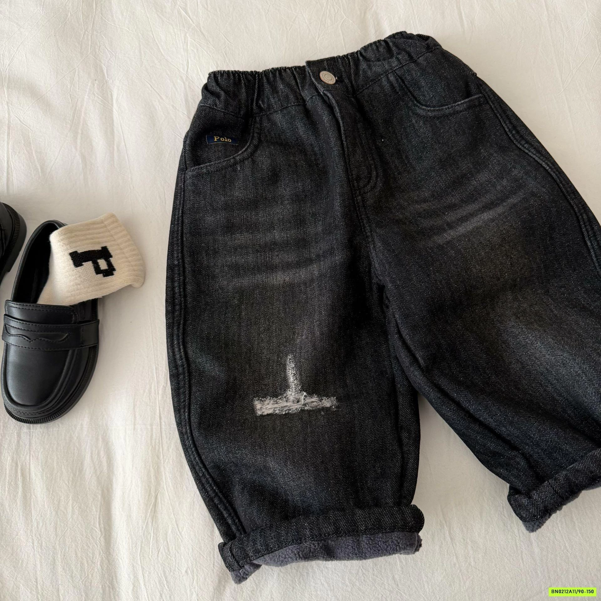 JEANS LOGO TÚI LÓT LÔNG CỪU MMY