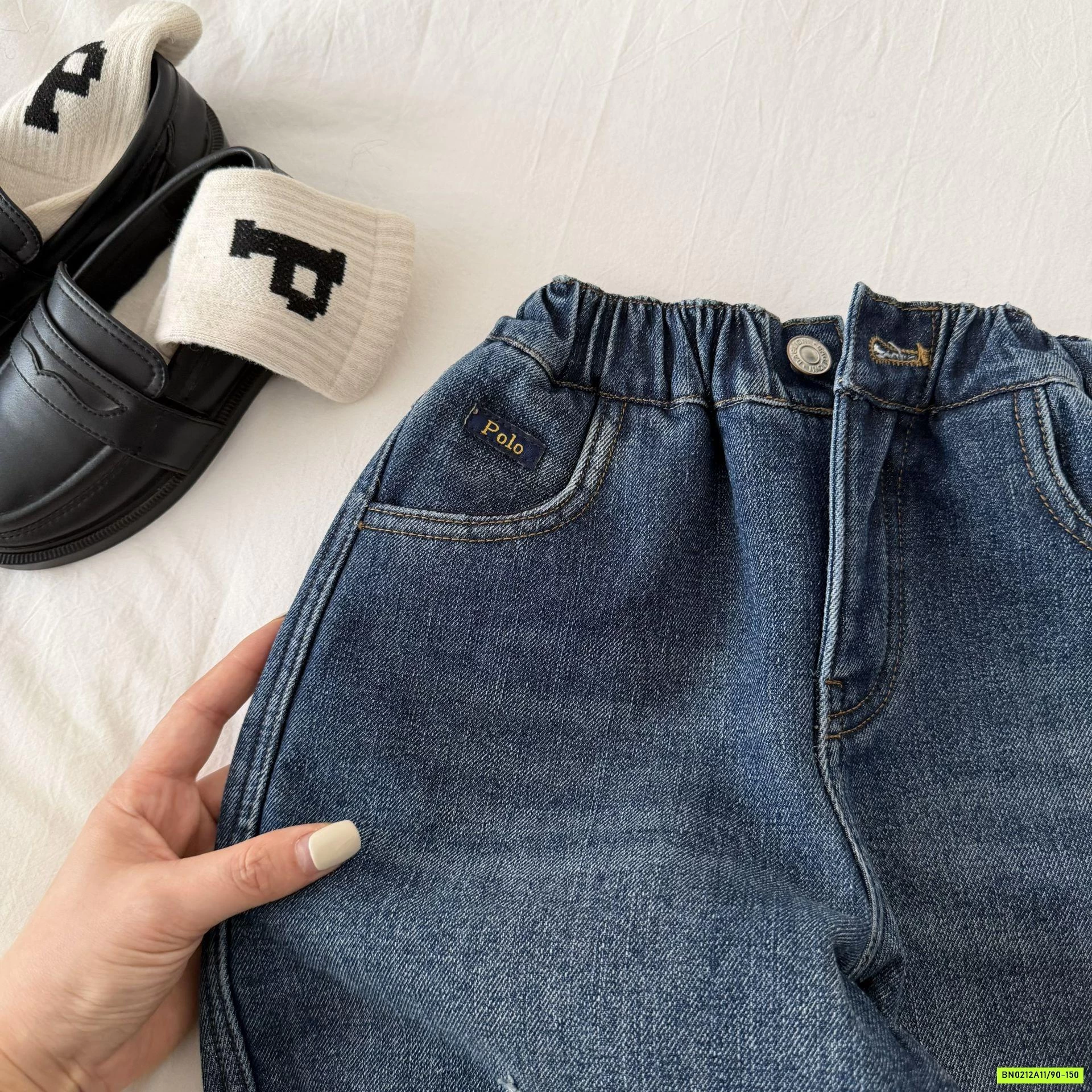 JEANS LOGO TÚI LÓT LÔNG CỪU MMY