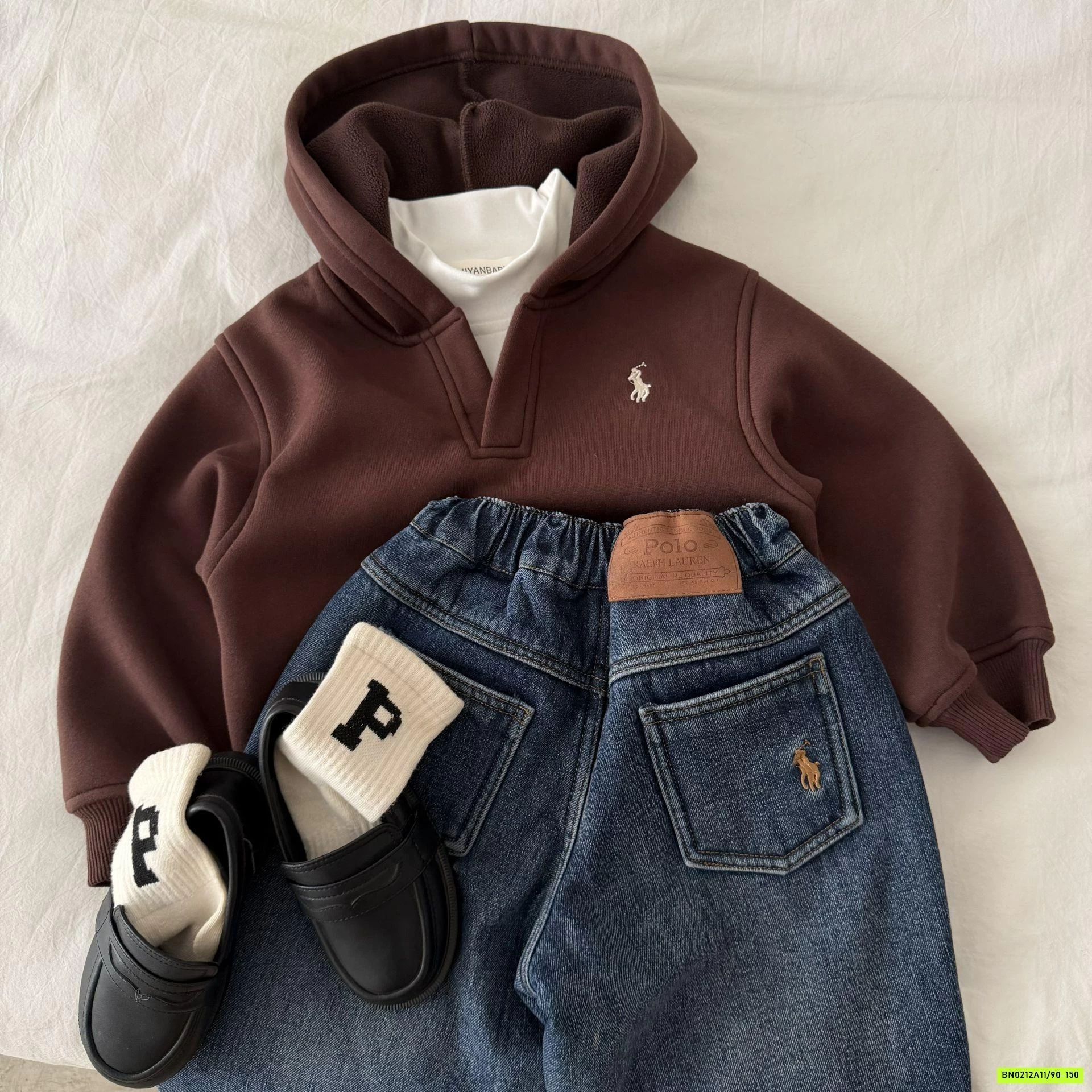 JEANS LOGO TÚI LÓT LÔNG CỪU MMY