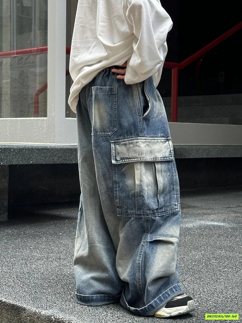 JEANS TÚI HỘP BẠC MÀU HIP-HOP