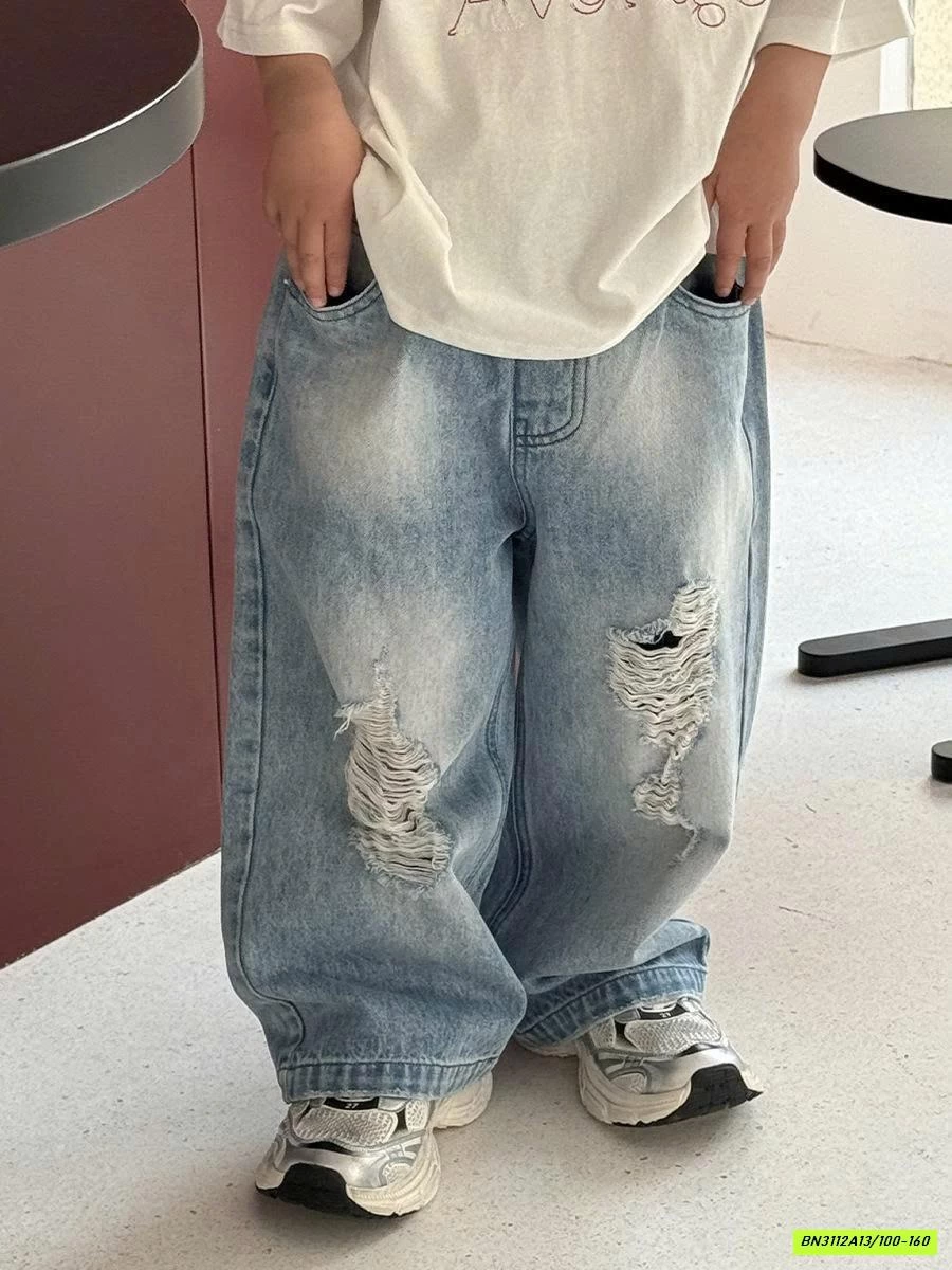 JEANS SUÔNG RÁCH GỐI