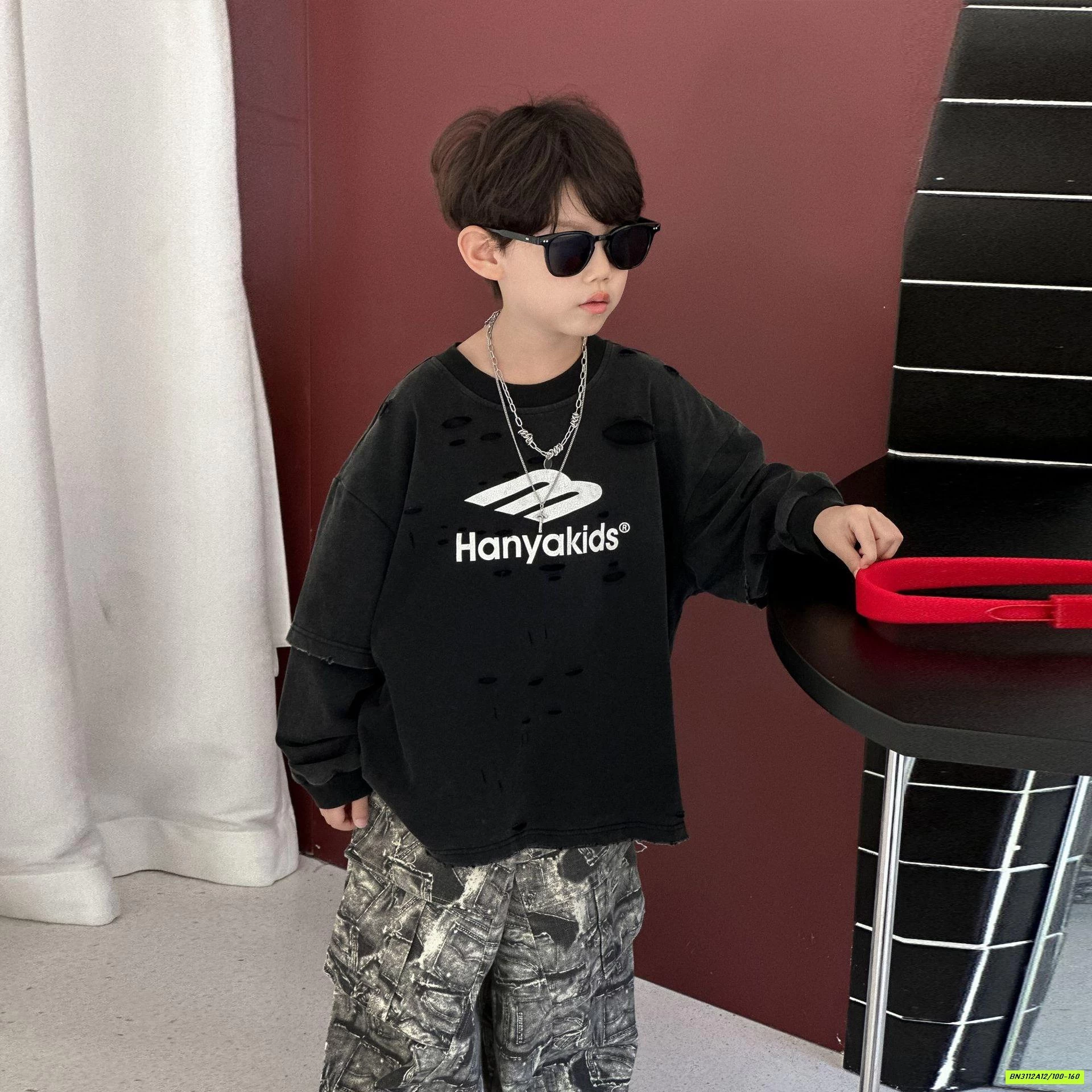 ÁO THUN ĐEN BẠC MÀU GIẢ 2 LỚP