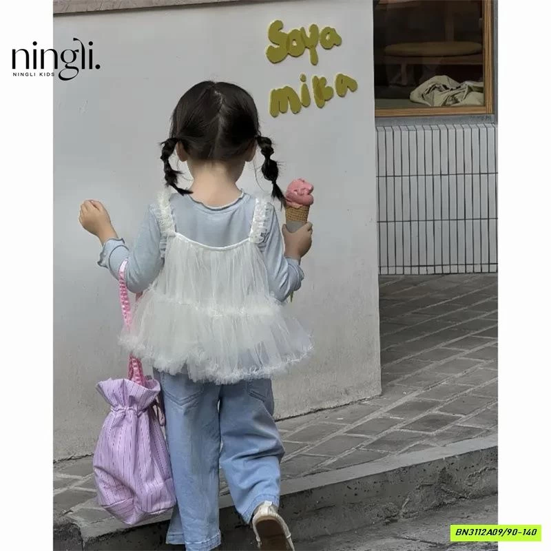 SÉT BABYDOLL QUẦN LOE 3 CHI TIẾT NINGLI