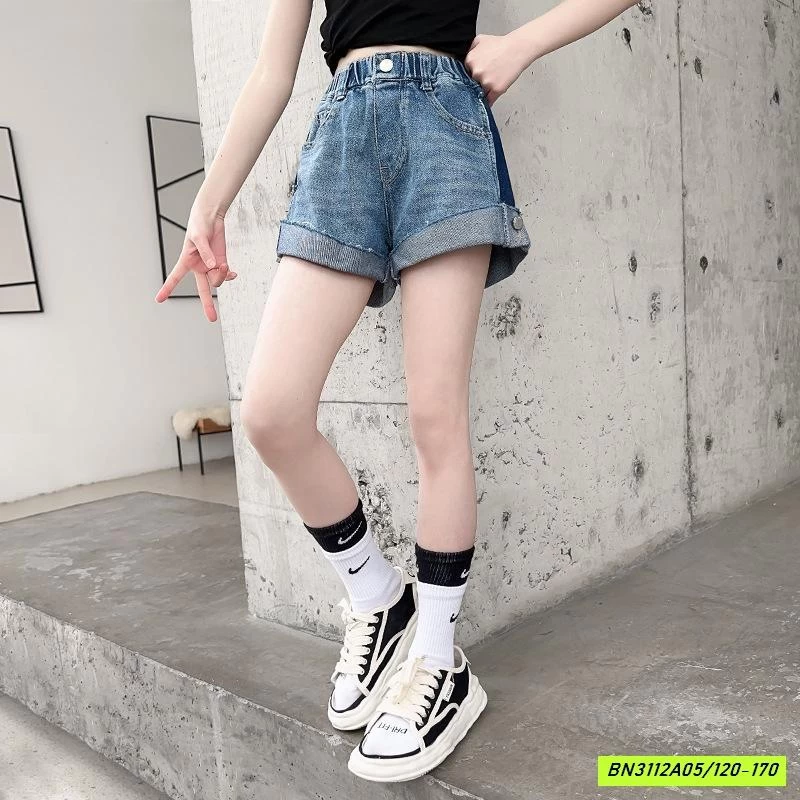 SHORT JEANS GẤP GẤU