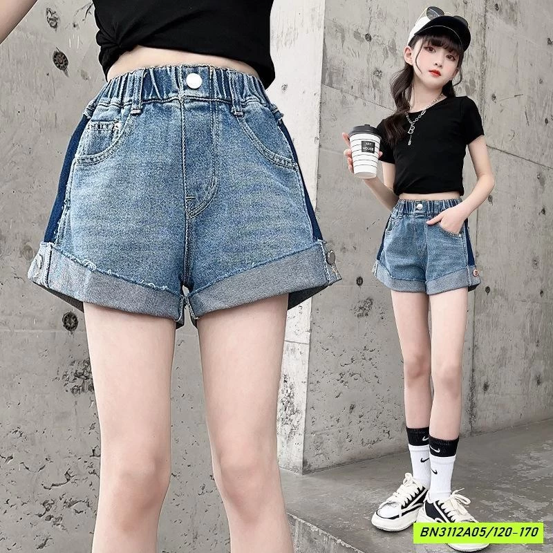 SHORT JEANS GẤP GẤU
