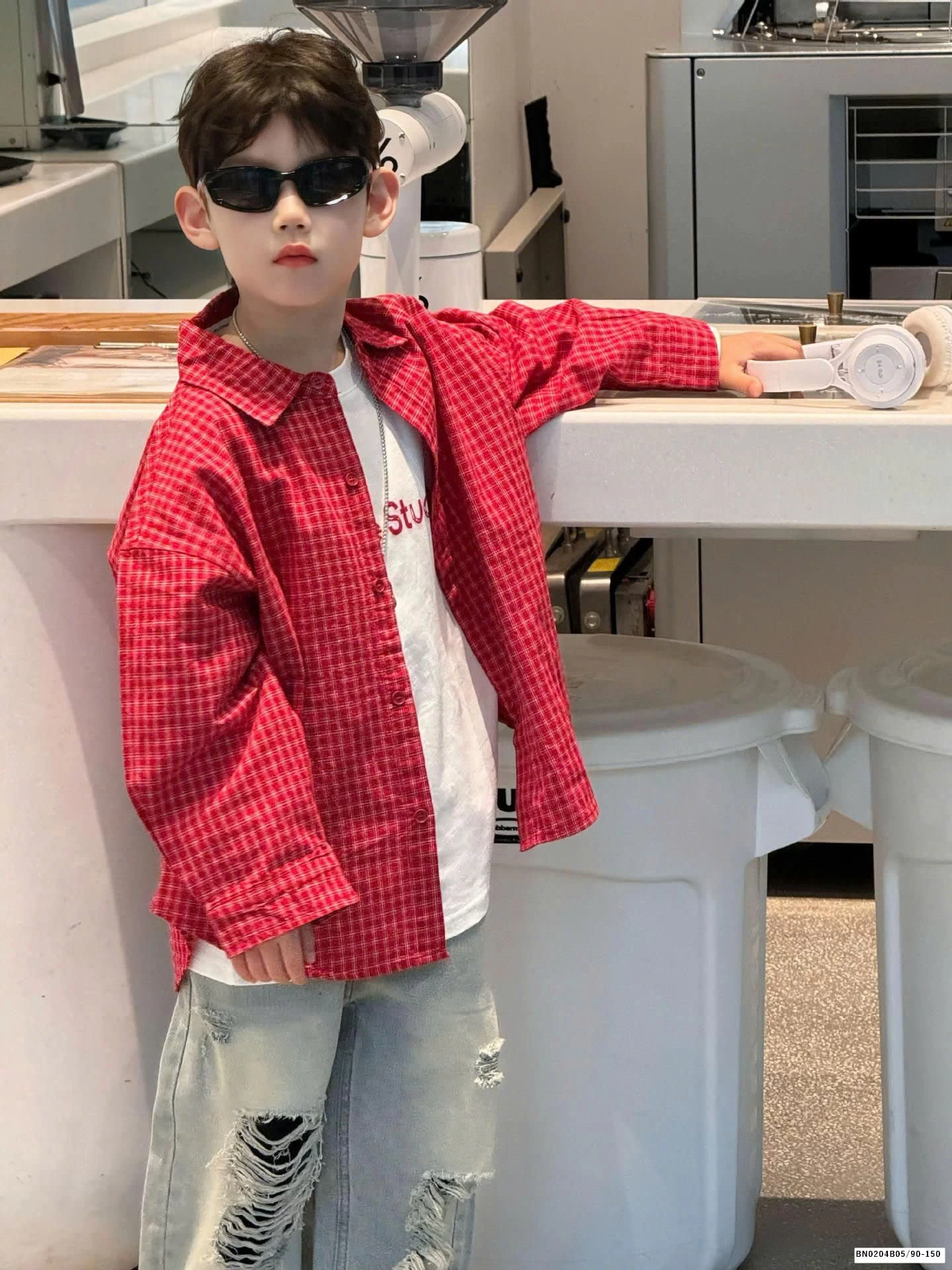 ÁO SƠ MI CARO ĐỎ THỜI TRANG