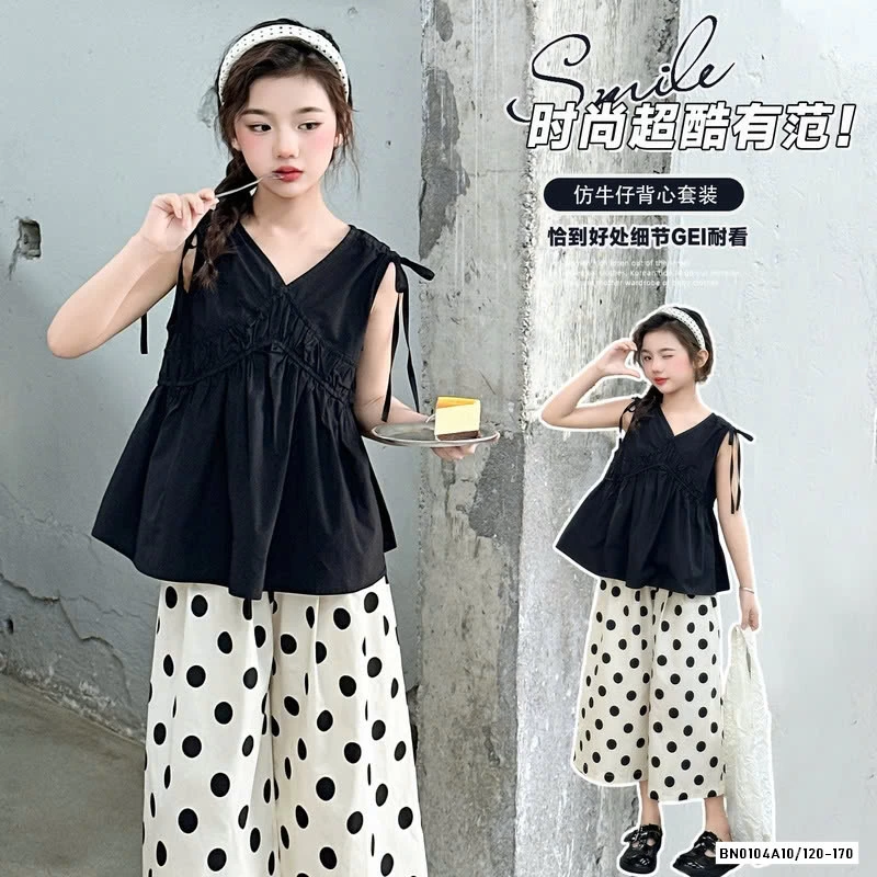 SÉT BABYDOLL MIX QUẦN CHẤM BI