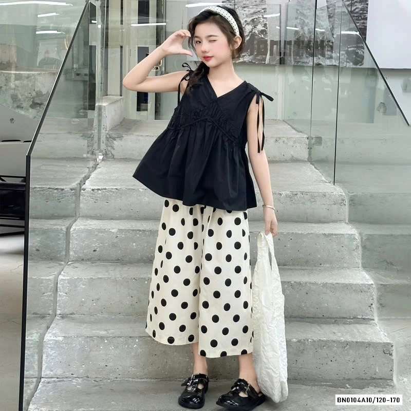 SÉT BABYDOLL MIX QUẦN CHẤM BI