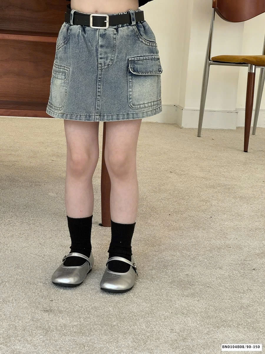 CHÂN VÁY JEAN DÁNG NGẮN CHO BÉ