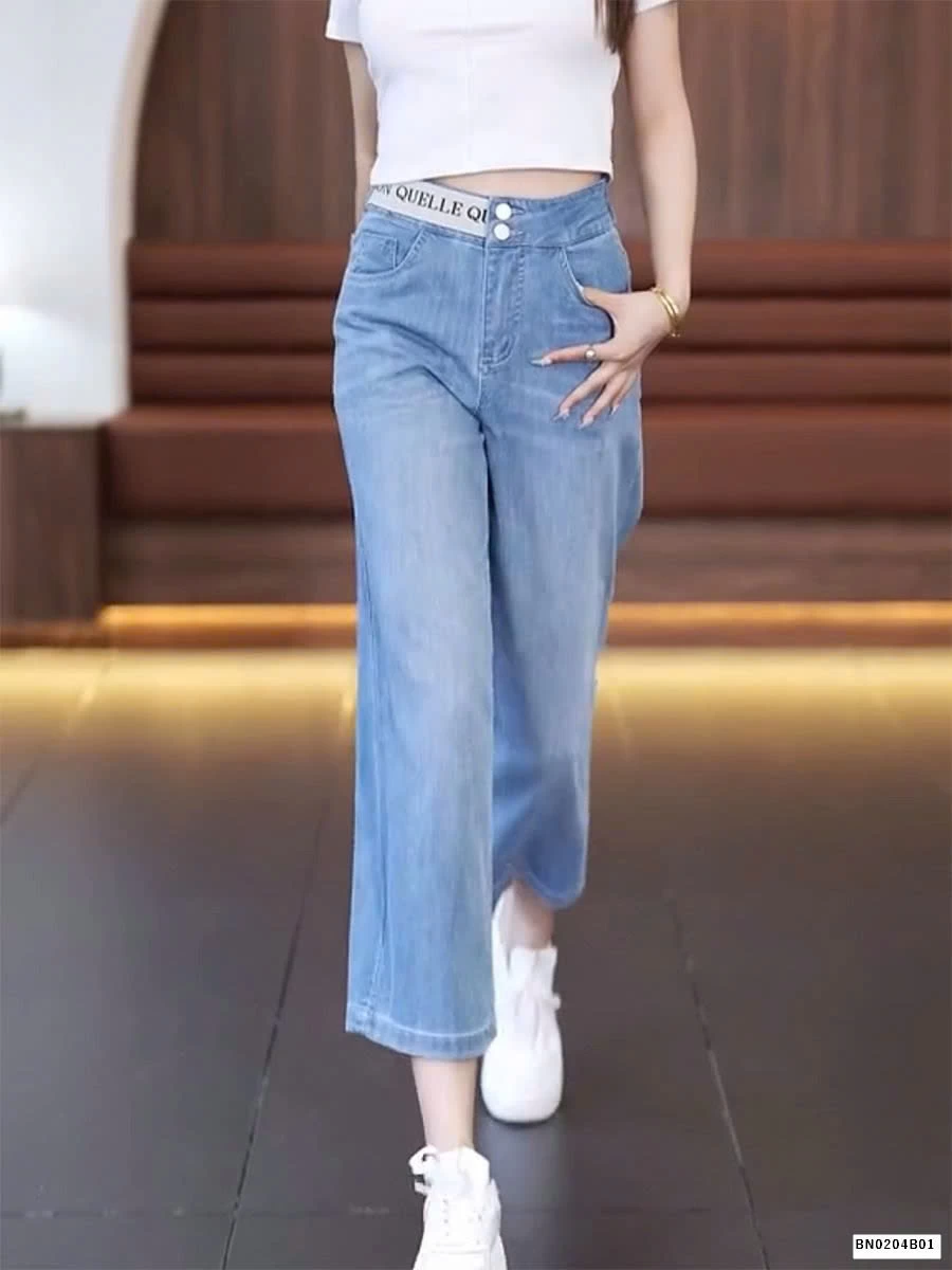 QUẦN JEAN DÁNG QUẢ LÊ dáng lỡ