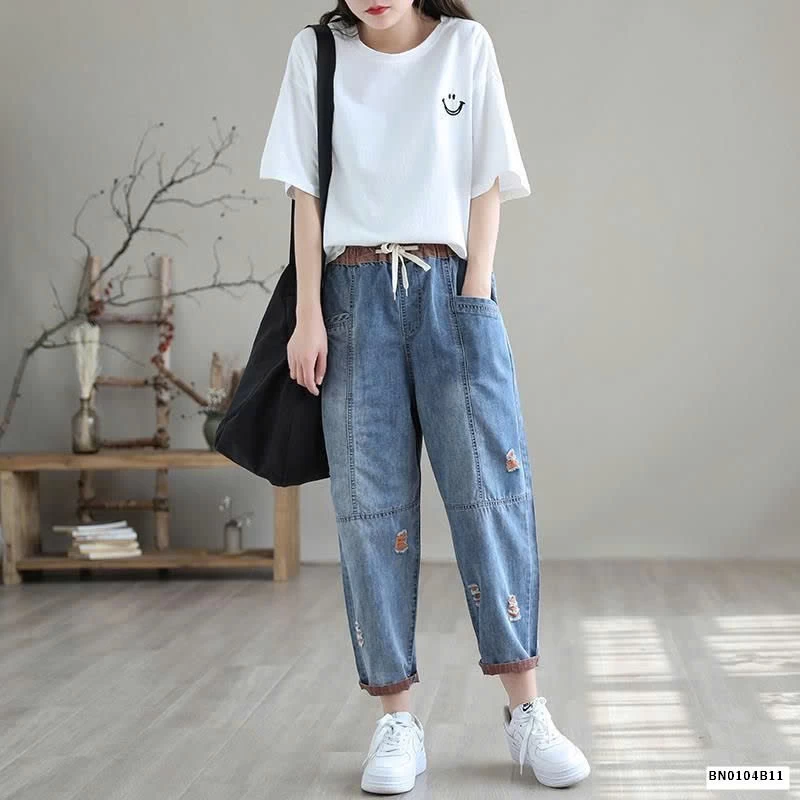 QUẦN BAGGY JEAN THỤNG NỮ