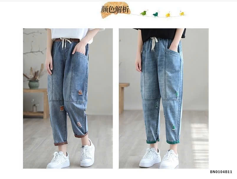 QUẦN BAGGY JEAN THỤNG NỮ