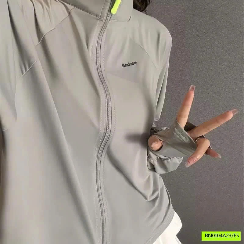 ÁO CHỐNG NẮNG CỔ ĐỨNG VẢI BĂNG LỤA