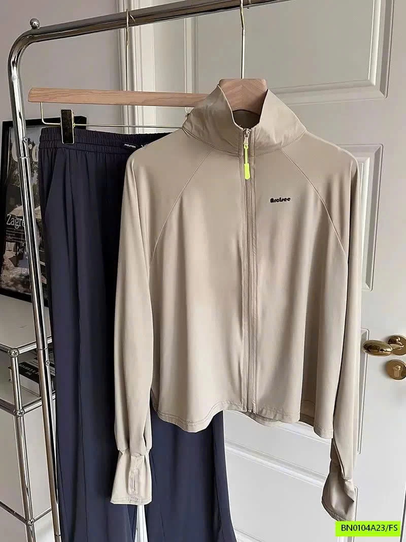 ÁO CHỐNG NẮNG CỔ ĐỨNG VẢI BĂNG LỤA