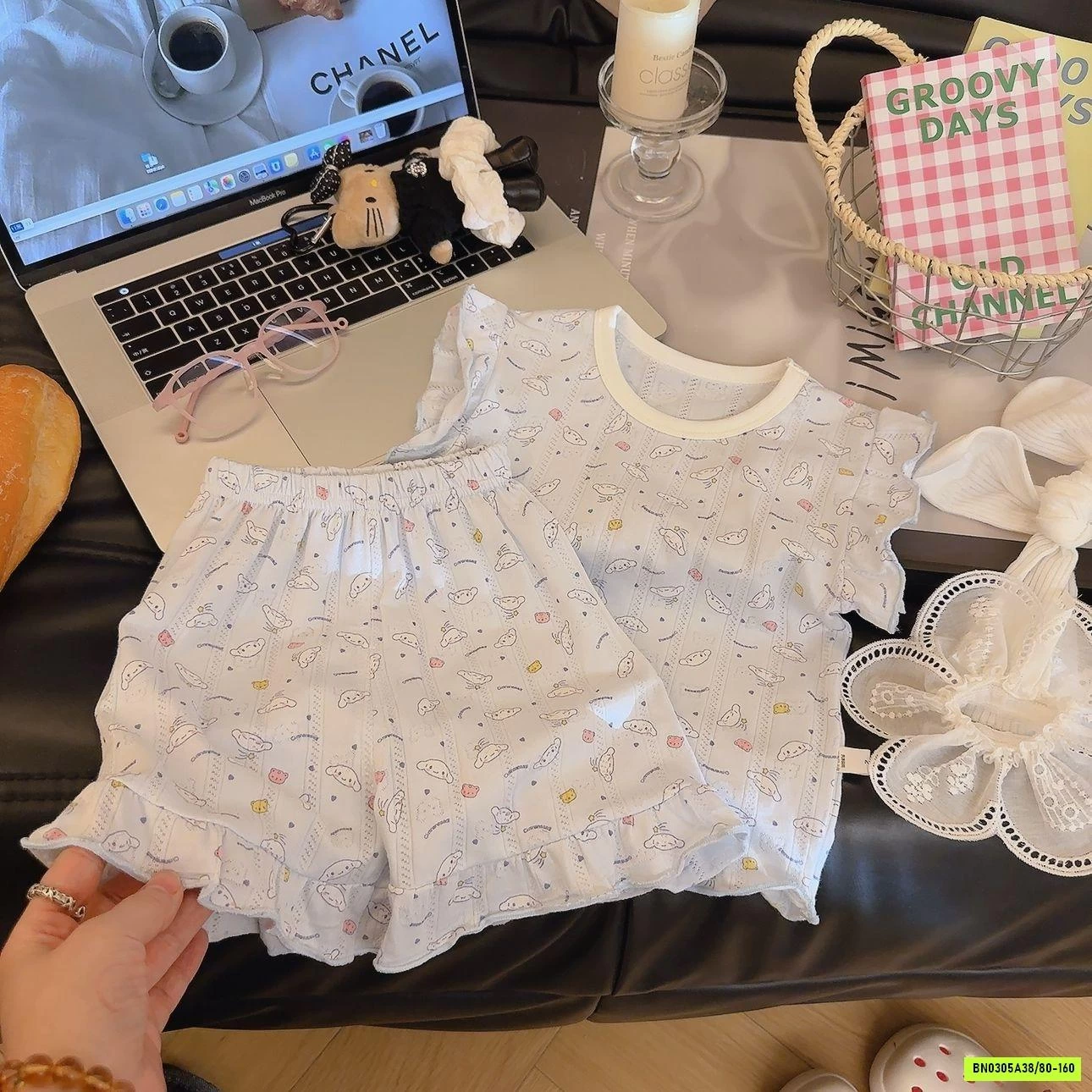BỘ COTTON GIẤY VIỀN BÈO DỄ THƯƠNG
