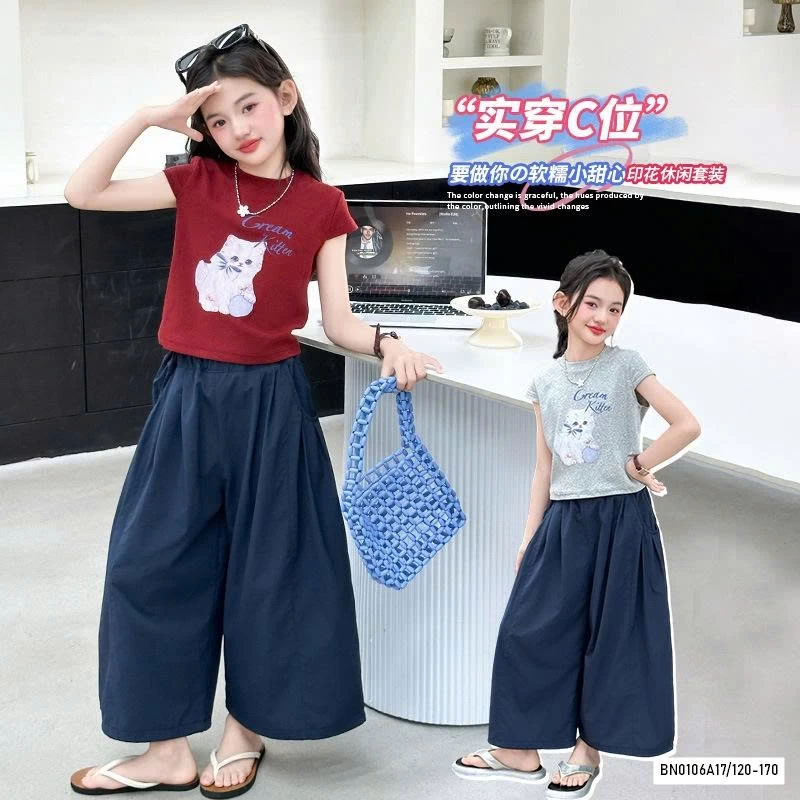 CROPTOP MÈO MIX JEANS ÔNG RỘNG