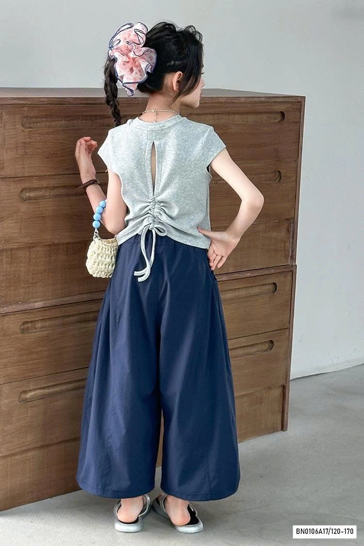 CROPTOP MÈO MIX JEANS ÔNG RỘNG