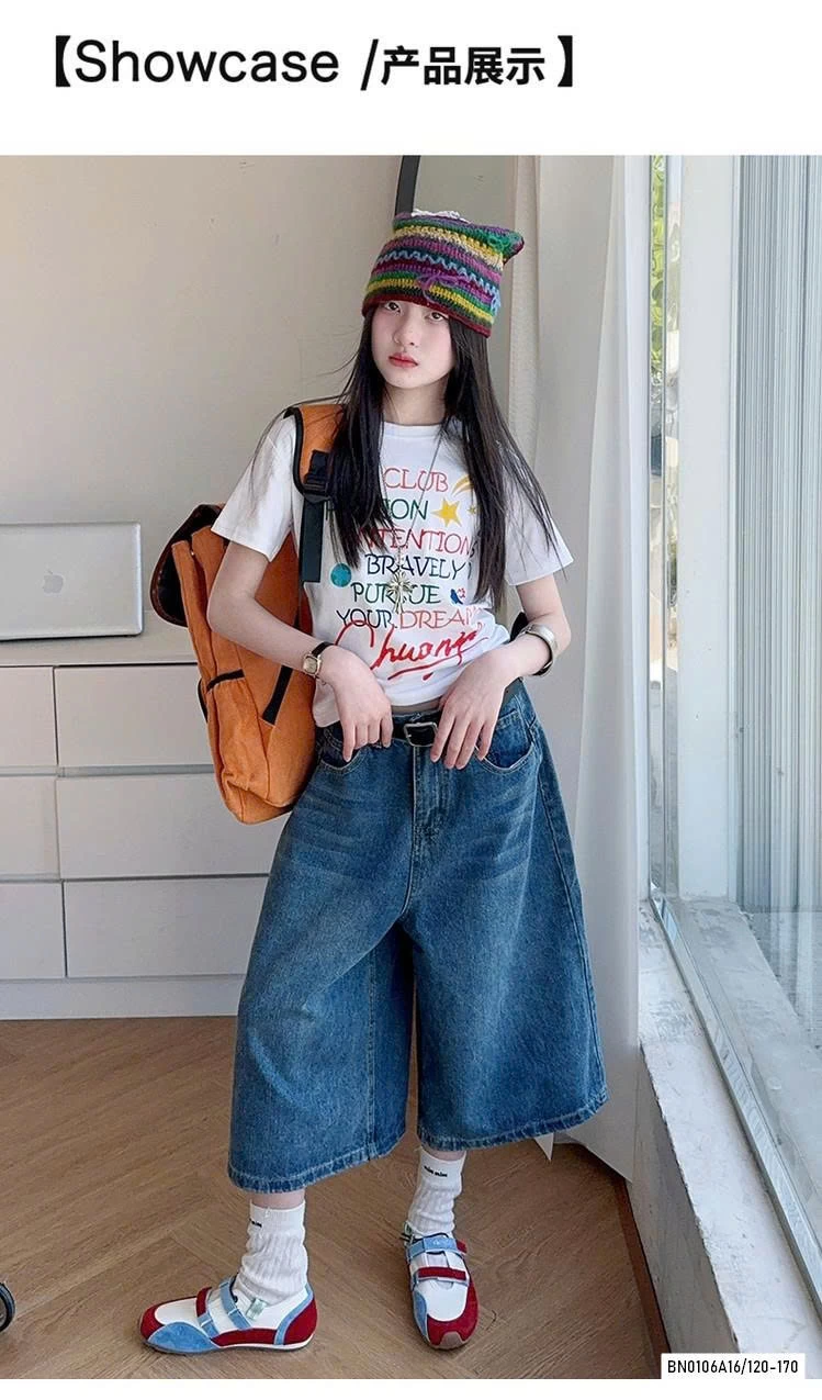 ÁO THUN CHỮ MIX JEANS LỠ ỐNG RỘNG