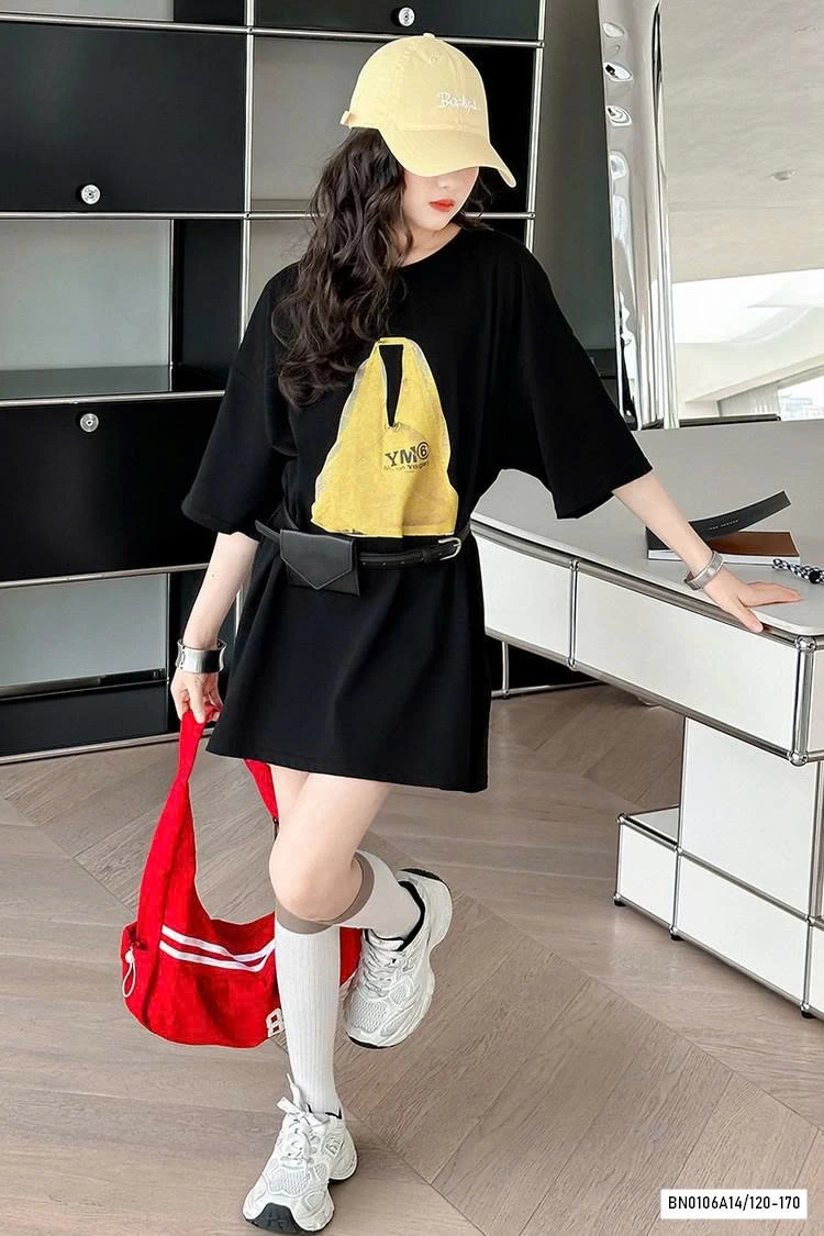 ÁO THUN IN HÌNH TÚI OVERSIZE BG