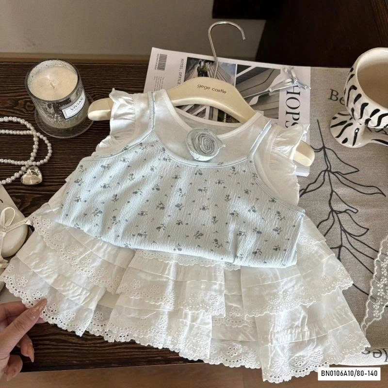 ÁO HOA CÁNH TIÊN MIX CV XẾP TẦNG