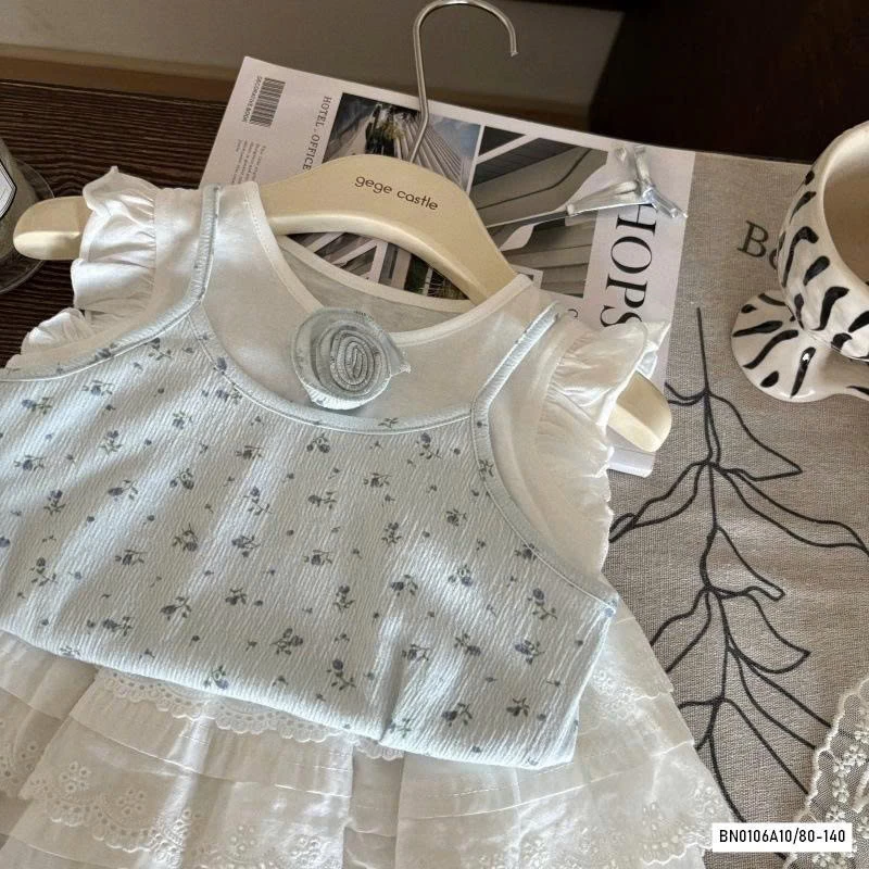 ÁO HOA CÁNH TIÊN MIX CV XẾP TẦNG