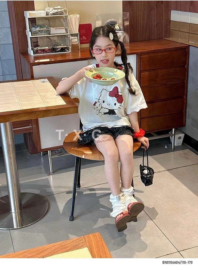 ÁO THUN KITTY TRẮNG SZ ĐẠI