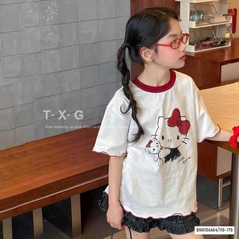ÁO THUN KITTY TRẮNG SZ ĐẠI