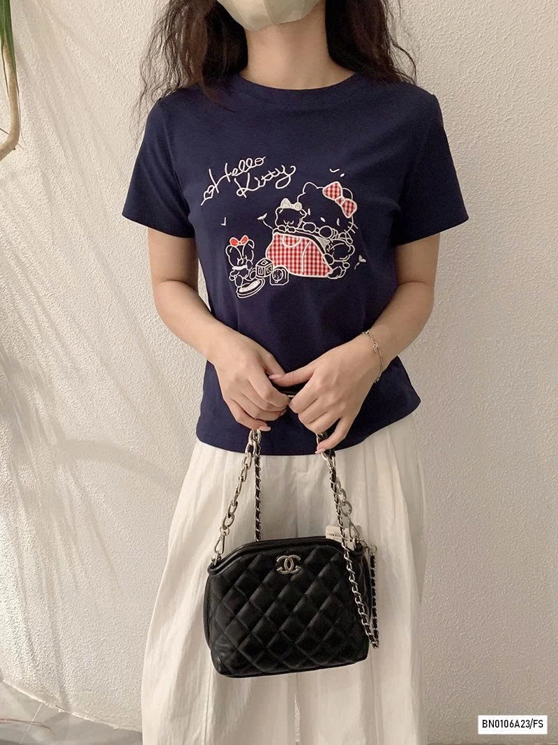 ÁO THUN THÊU KITTY