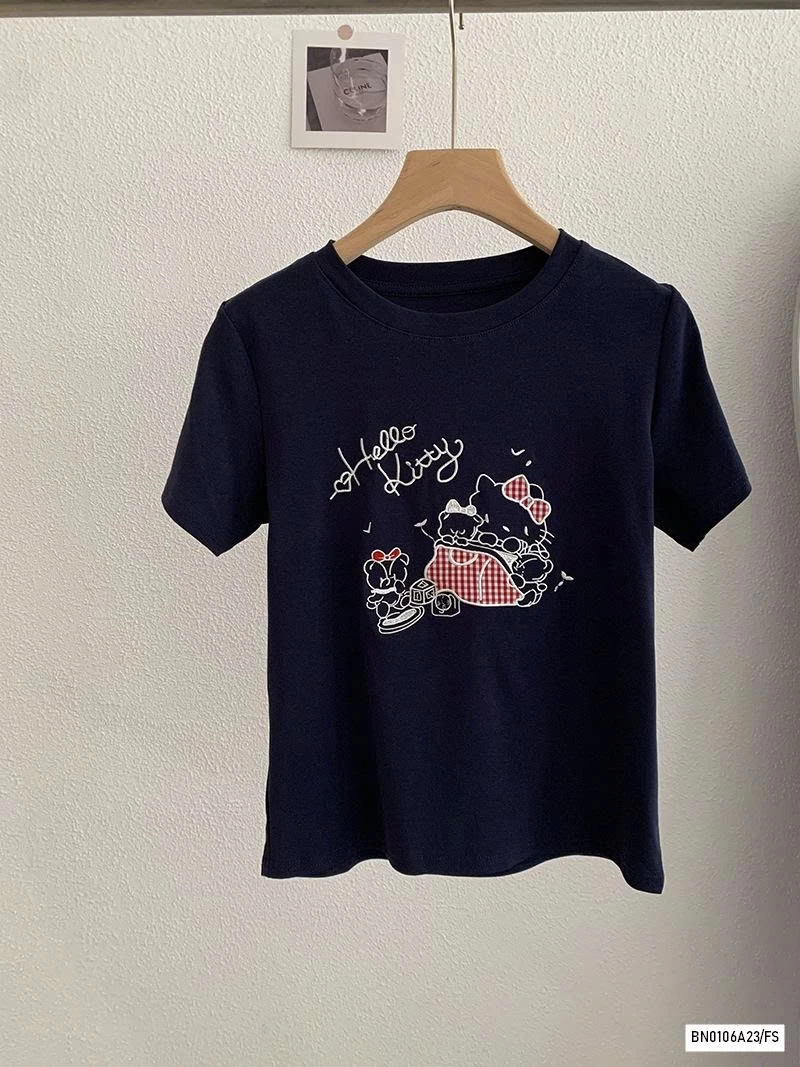 ÁO THUN THÊU KITTY