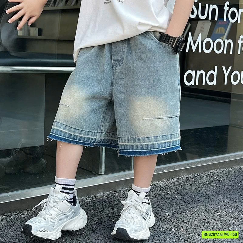 SHORT JEANS VIỀN MÀU  TUA GẤU