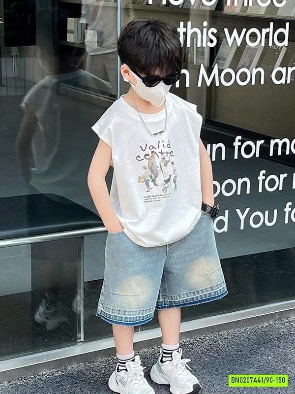 SHORT JEANS VIỀN MÀU  TUA GẤU